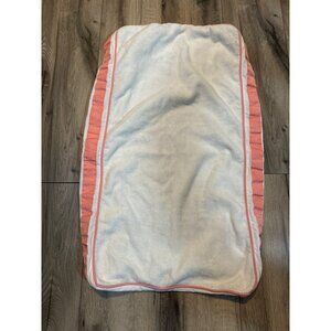 Pottery Barn Kids Organic Cotton Changing Pad Terry Cloth Cover White & Pink Str